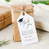 キャップモダン卒業式サンキューメッセージカード ギフトタグ