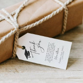 キャップモダン卒業式サンキューメッセージカード ギフトタグ