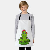 キャップ付きキャタピラー エプロン (着用した状態)