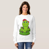 キャップ付きキャタピラー スウェットシャツ (正面フル)