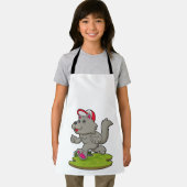 キャップ付きランナーとしての犬 エプロン (インサイチュ)