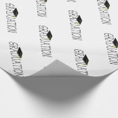 キャップ付き卒業文字 ラッピングペーパー (角)