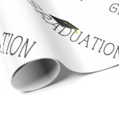 キャップ付き卒業文字 ラッピングペーパー (ロールコーナー)