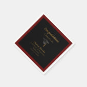 キャップ付き卒業 スタンダードカクテルナプキン (角)