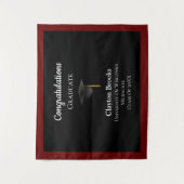 キャップ付き卒業 タペストリー (正面)