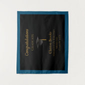 キャップ付き卒業 タペストリー (正面)