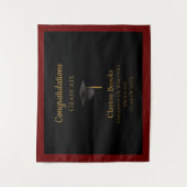 キャップ付き卒業 タペストリー (正面)