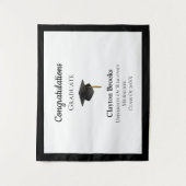 キャップ付き卒業 タペストリー (正面)