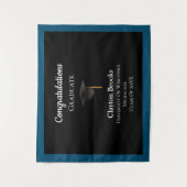 キャップ付き卒業 タペストリー (正面)