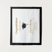 キャップ付き卒業 タペストリー (正面)