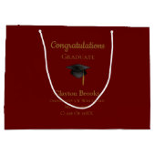 キャップ付き卒業 ラージペーパーバッグ (裏面)