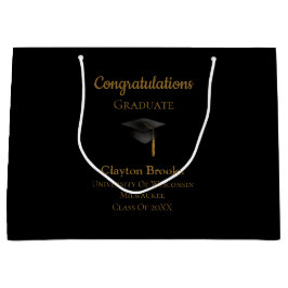 キャップ付き卒業 ラージペーパーバッグ