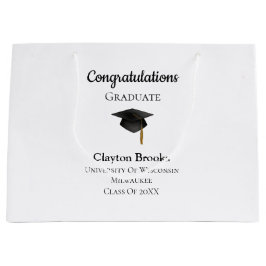 キャップ付き卒業 ラージペーパーバッグ