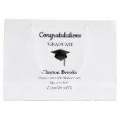 キャップ付き卒業 ラージペーパーバッグ (裏面)