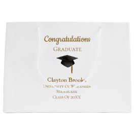 キャップ付き卒業 ラージペーパーバッグ