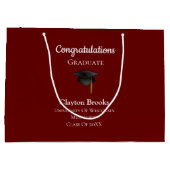 キャップ付き卒業 ラージペーパーバッグ (裏面)