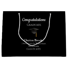 キャップ付き卒業 ラージペーパーバッグ