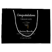 キャップ付き卒業 ラージペーパーバッグ (裏面)