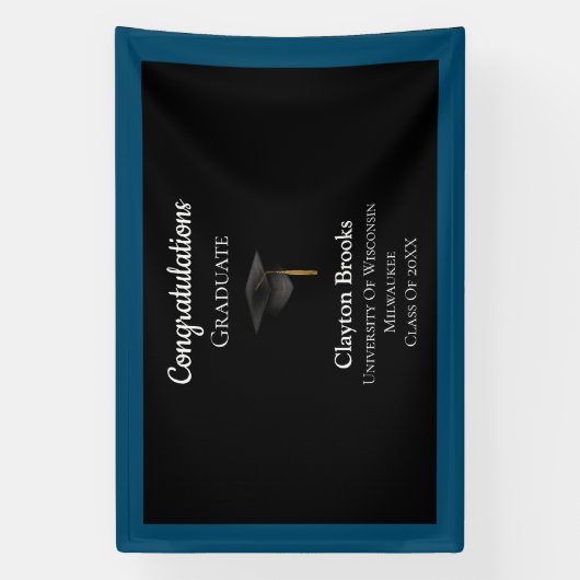 キャップ付き卒業 横断幕 (縦)