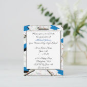 キャップ及びディプロマ縁ど卒業招待状 エンクロージャーカード (スタンド正面)