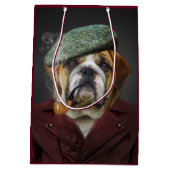 キャップ及びパイプ付ブルドッグ ミディアムペーパーバッグ (裏面)