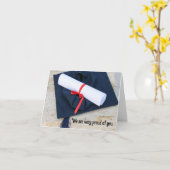 キャップ及び卒業証書グリーティングカード カード (黄色い花)