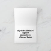 キャップ及び卒業証書グリーティングカード カード (内部)