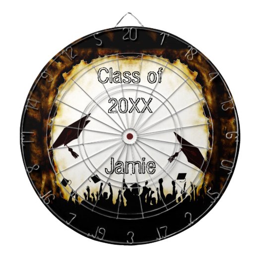 キャップ投げ群衆ヒツジ皮膚卒業クラス ダーツボード (正面)