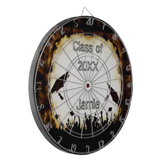 キャップ投げ群衆ヒツジ皮膚卒業クラス ダーツボード (正面左)