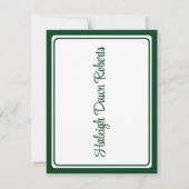 キャップ&ディプロマグリーン&ホワイト卒業パーティー 招待状 (裏面)