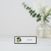 キャップ&ディプロマ付き卒業フクロウ コーリングカード (スタンド正面)