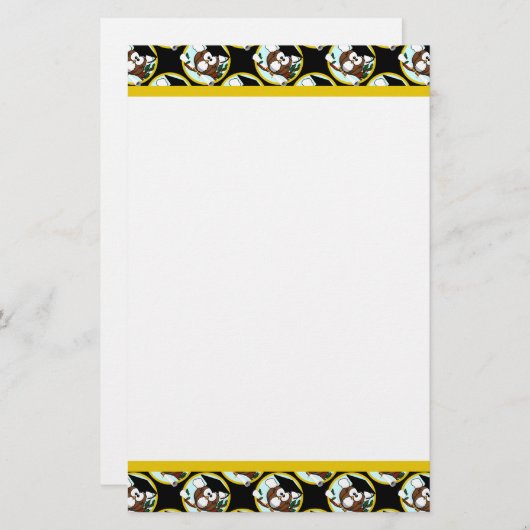 キャップ&ディプロマ付き卒業フクロウ 便箋