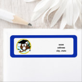 キャップ&ディプロマ付き卒業フクロウ – 青と金ゴールド ラベル (インサイチュ)