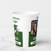 キャップ&ディプロマ、グリーン&ホワイト卒業 紙コップ (右)