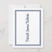 キャップ&ディプロマ、ダークブルー卒業 招待状 (裏面)