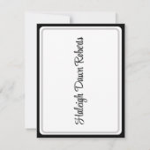 キャップ&ディプロマ、ブラック&シルバー卒業 招待状 (裏面)