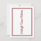 キャップ&ディプロマ、（鳥）ショウジョウコウカンチョウレッド卒業 招待状 (裏面)