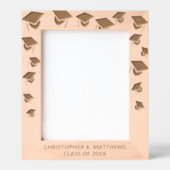 キャップNタッセルカスケード8x10Pクール卒業写真 レーザー彫刻フレーム (正面)