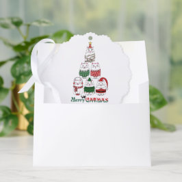キャッメリーマおもしろいスクリスマスキタン オーナメントカード