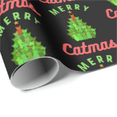 キャッメリーマおもしろいス猫の木柄 ラッピングペーパー (ロールコーナー)