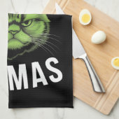 キャッメリーマのおもしろい猫好き キッチンタオル (四つ折り)