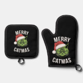 キャッメリーマのおもしろい猫好き 鍋つかみ&鍋敷きセット (正面)