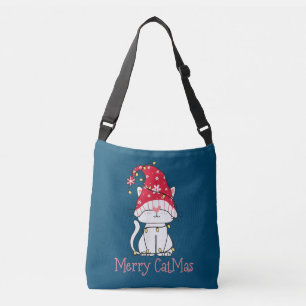 キャッメリーマクリスマスギフトおもしろいキュート格言猫 クロスボディバッグ