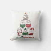 キャッメリーマスクリスおもしろいスマスタントツリー クッション (正面)