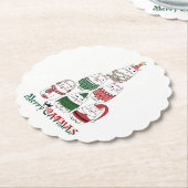 キャッメリーマスクリスおもしろいスマスタントツリー ペーパーコースター (アングル)