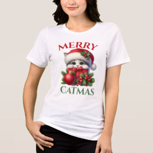 キャッメリーマスクリスマスペットキャットフェスティバル トライブレンドTシャツ