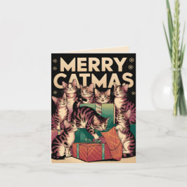 キャッメリーマ – かわいいヴィンテージ猫のクリスマス カード