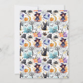 キャッ不気味トアンドキャッスルハローウィンパーティ招待状 招待状 (裏面)