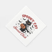 キャッ不気味トソーシャルクラブPNG – かわいいハロウィンクラス スタンダードランチョンナプキン (角)