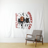 キャッ不気味トソーシャルクラブPNG – かわいいハロウィンクラス タペストリー (インサイチュ(横))